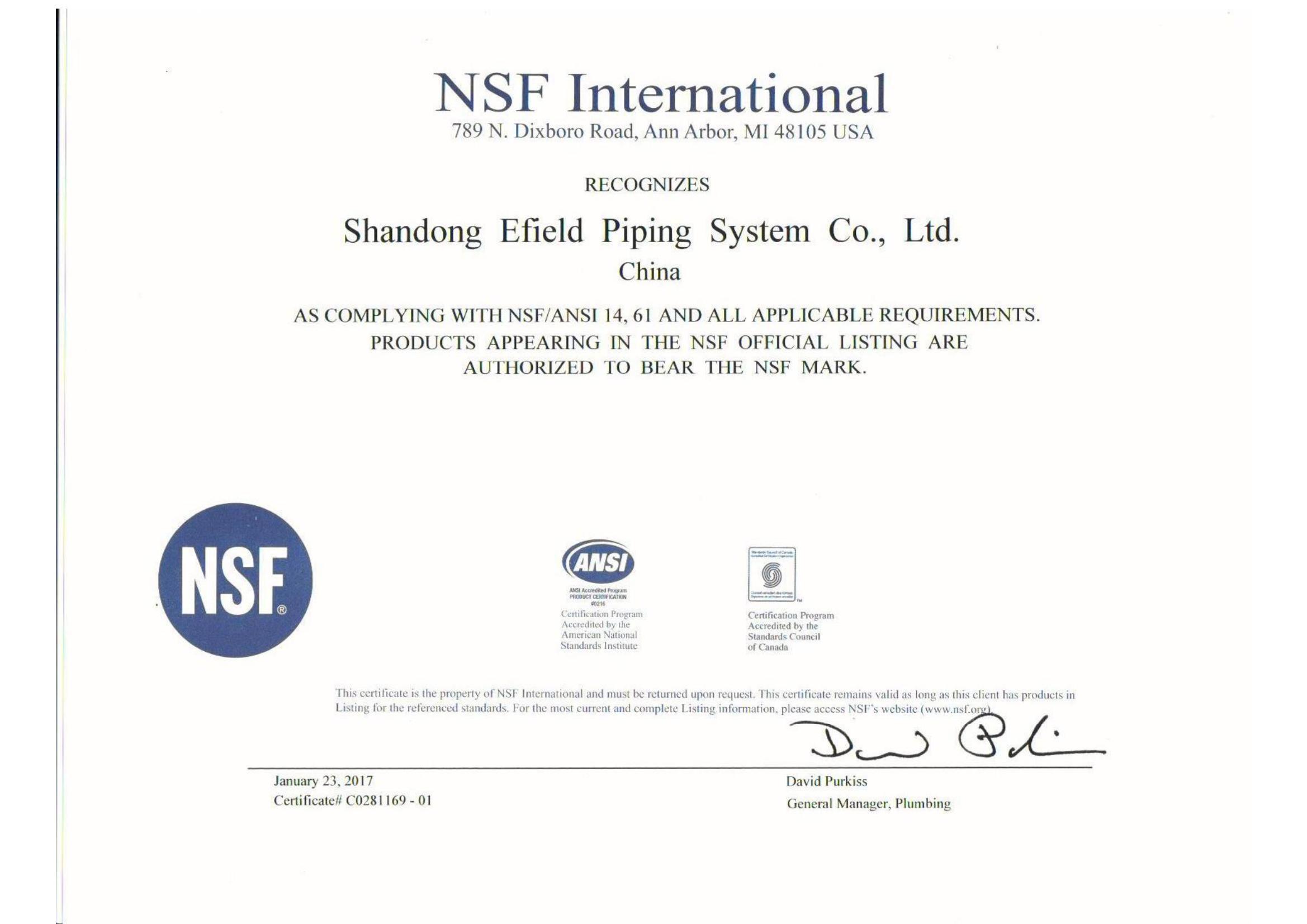 USA-NSF-Pexb pipe